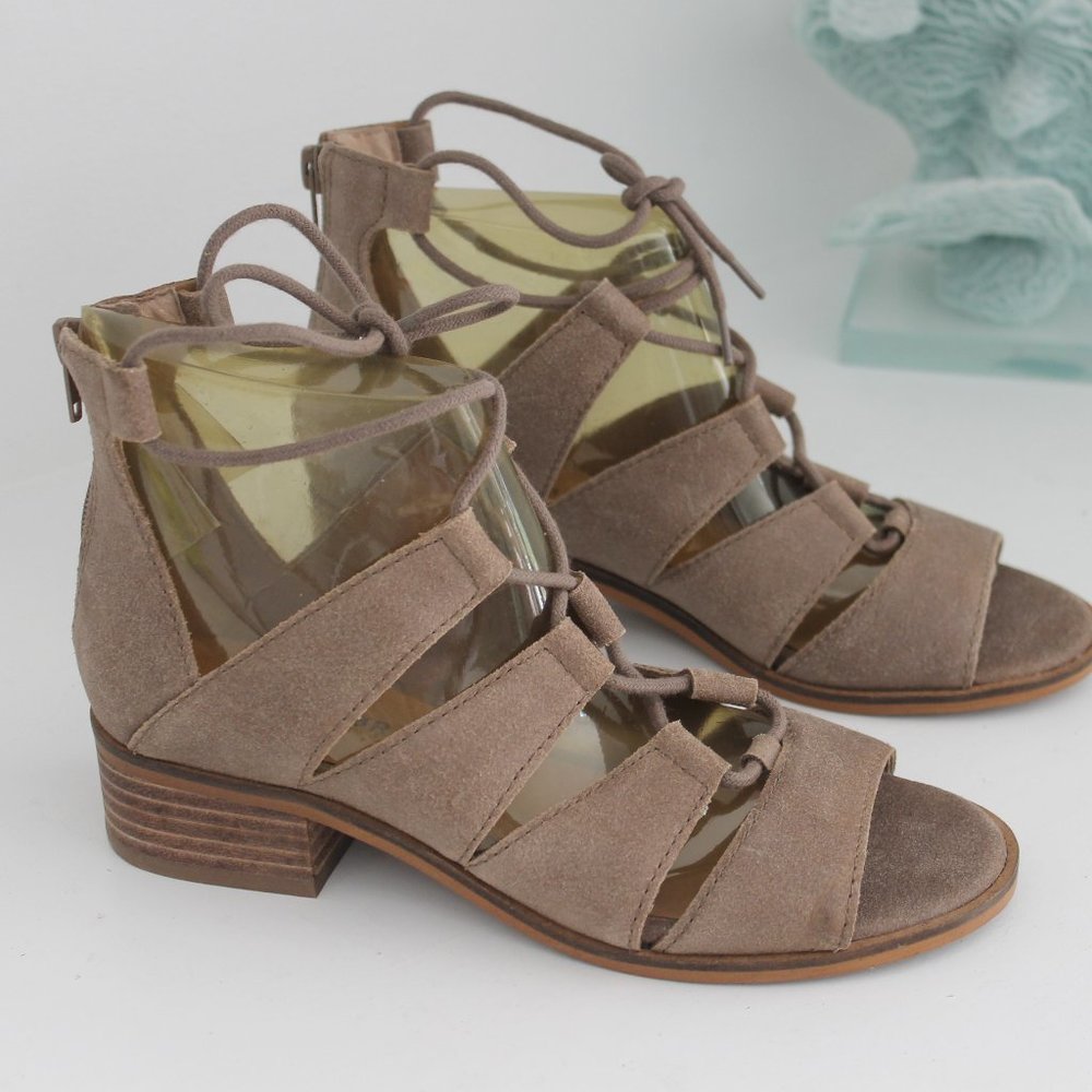 Lucky Brand Tan LACE UP Sandals Shoes 6 M 36